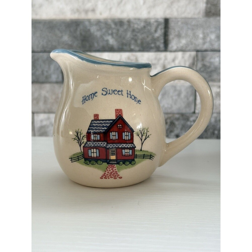 HOME SWEET HOME Creamer Art Deco Country Cottagecore Grandmacore Vintage